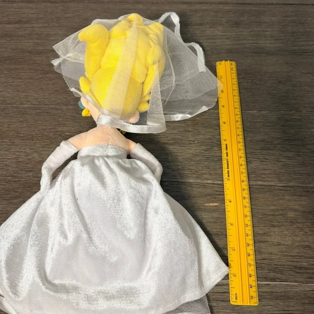 Nintendo Super Mario Odyssey Wedding Princess Peach  Plush‎ White Dress Veil